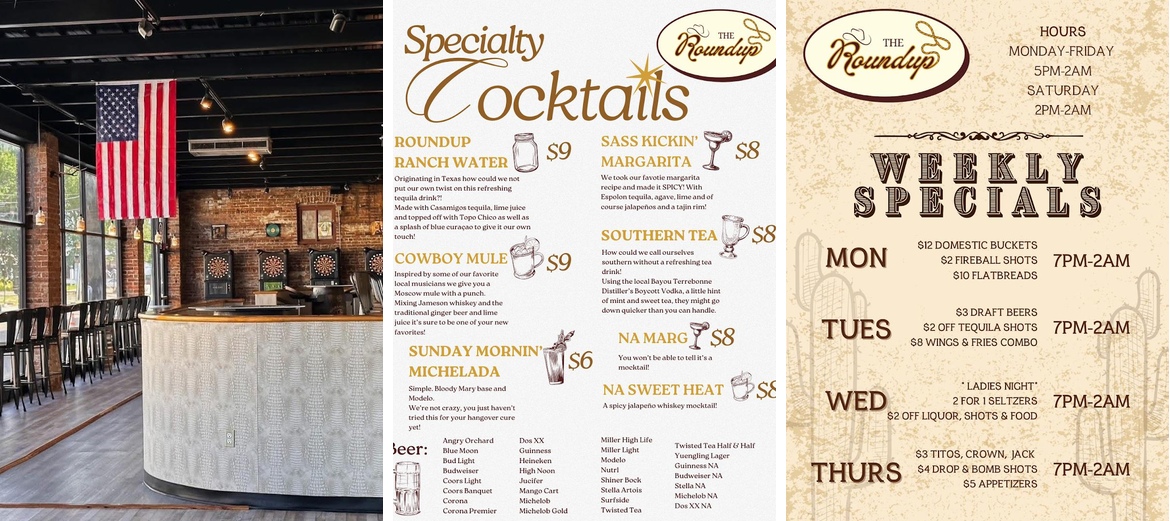 The Roundup Menu